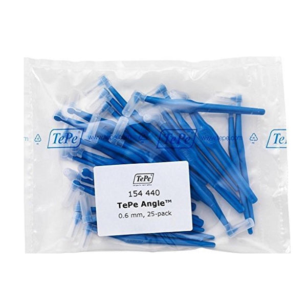 TePe Angle Interdentalbürsten 25 Stück Packung blau 0,6mm