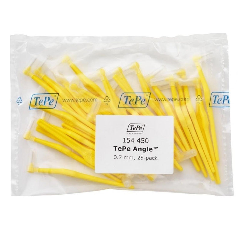 TePe Angle Interdentalbürsten 25 Stück Packung gelb 0,7mm