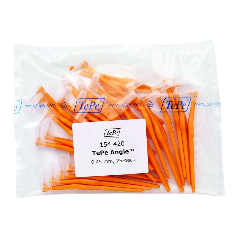 TePe Angle Interdentalbürsten 25 Stück Packung orange 0,45mm