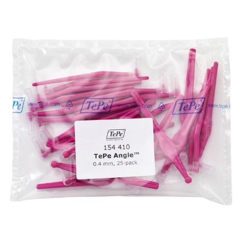 TePe Angle Interdentalbürsten 25 Stück Packung pink 0,4mm
