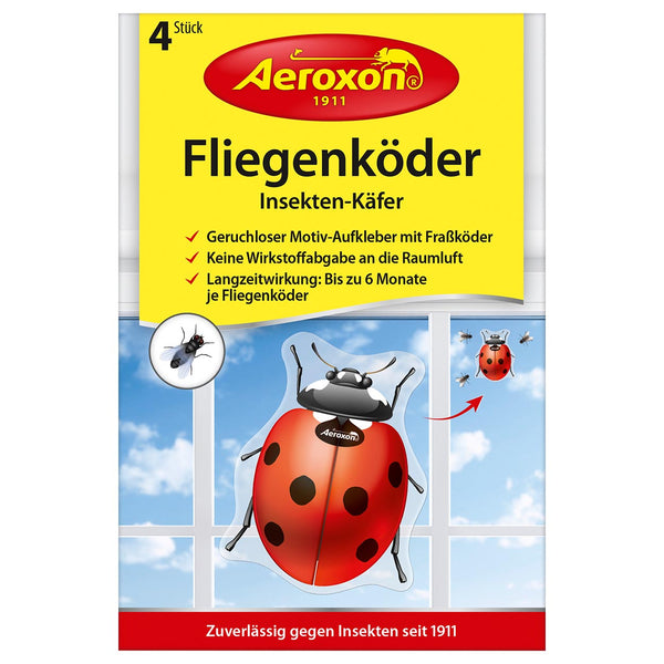 Aeroxon Fly Bait Insect Beetle Pack of 4