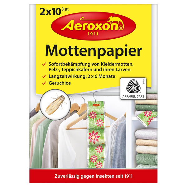 Aeroxon moth paper 2x 10 pack