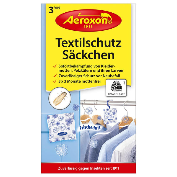 Aeroxon Textilschutz-Säckchen 3 Stück Packung
