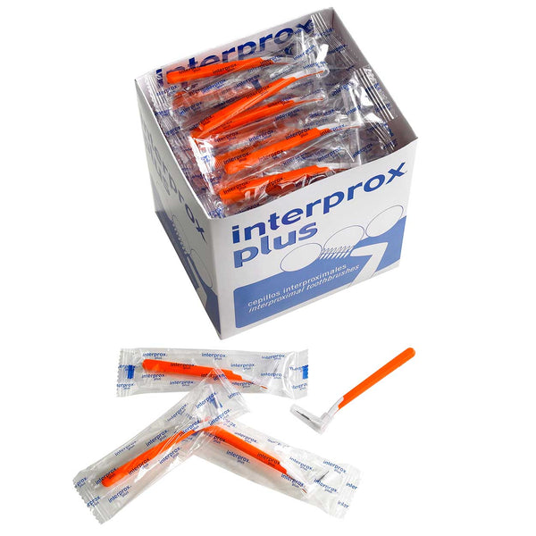 Interprox plus interdental brushes box of 100 orange super micro