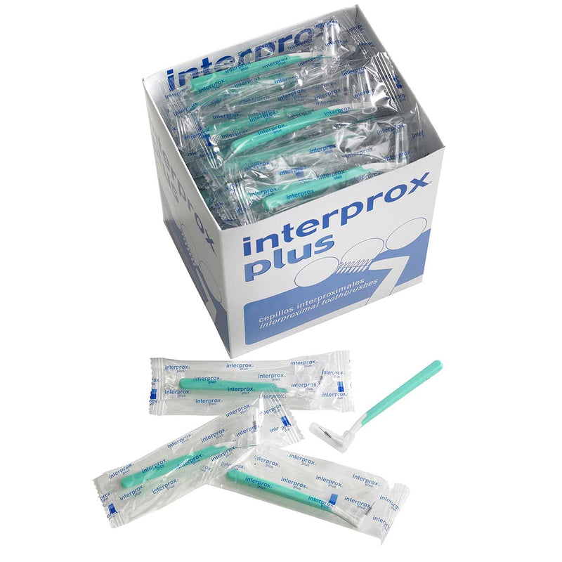 Interprox plus interdental brushes box of 100 green micro