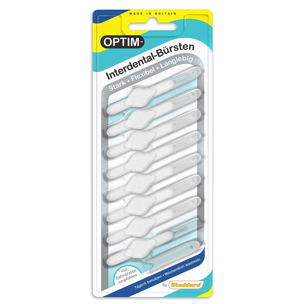 OPTIM interdental brushes pack of 8 white