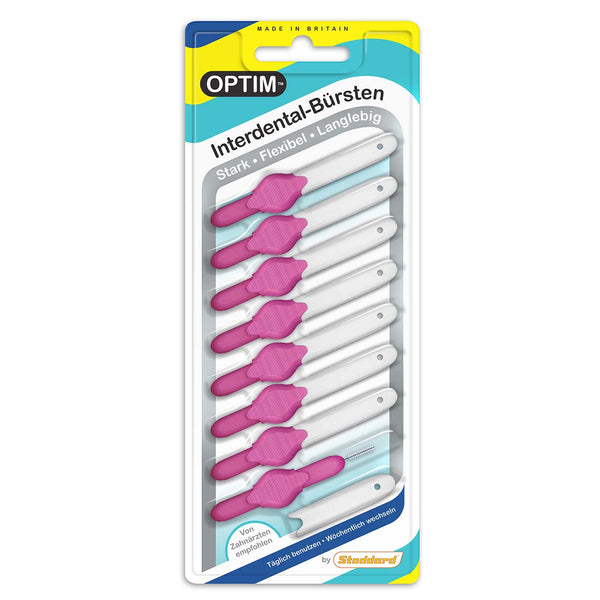 OPTIM interdental brushes pack of 8 pink