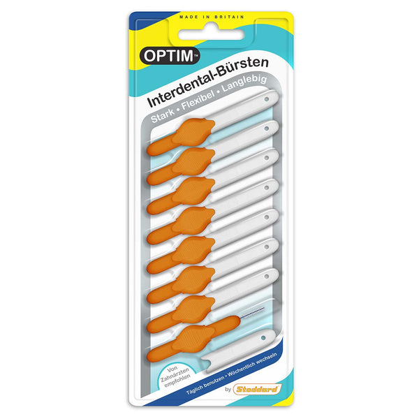 OPTIM interdental brushes pack of 8 orange