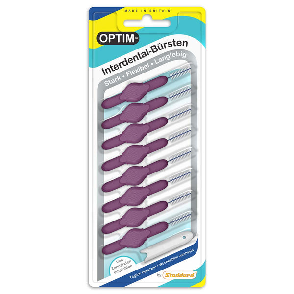 OPTIM interdental brushes pack of 8 purple