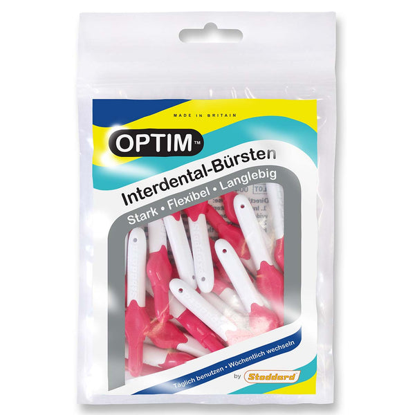 OPTIM interdental brushes pack of 16 pink