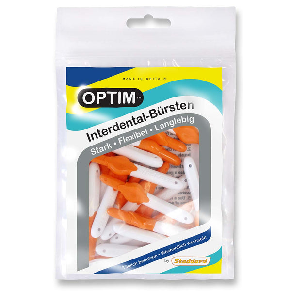 OPTIM interdental brushes pack of 25 orange