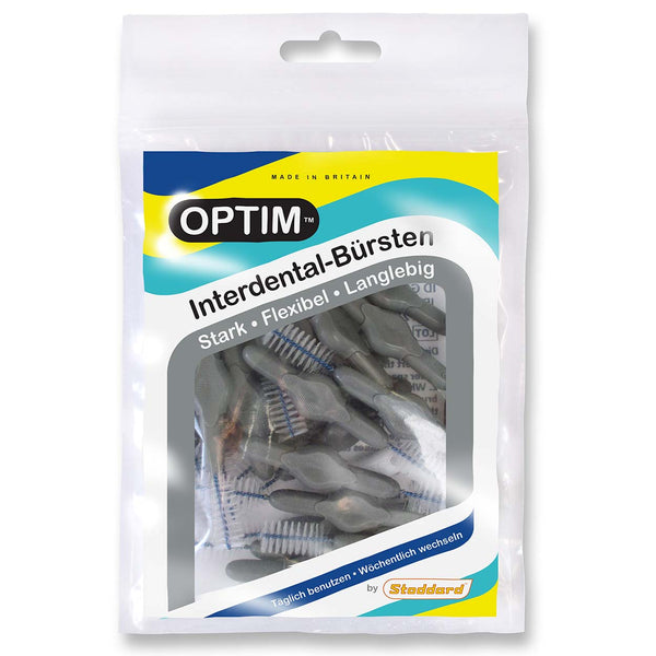 OPTIM interdental brushes pack of 16 grey