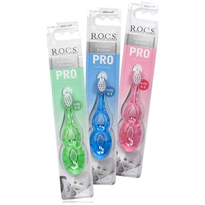 ROCS Pro Baby Zahnbürste (0-3 Jahre), extra weich, 1 Stk.