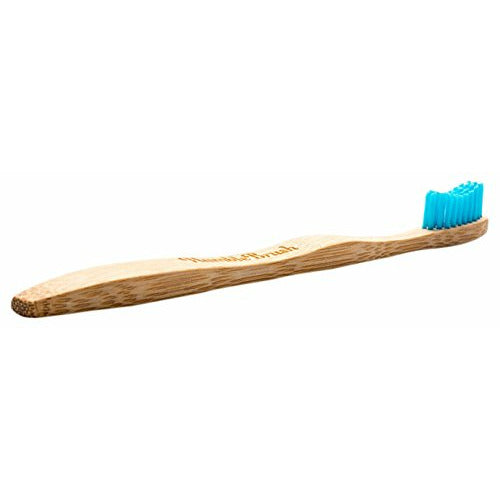 Humble Brush bamboo toothbrush for adults medium blue