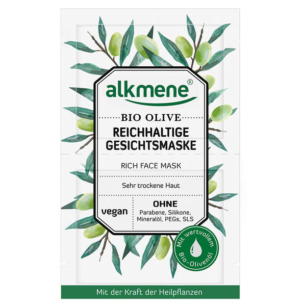 alkmene Rich Face Mask Organic Olive 2 x 6ml