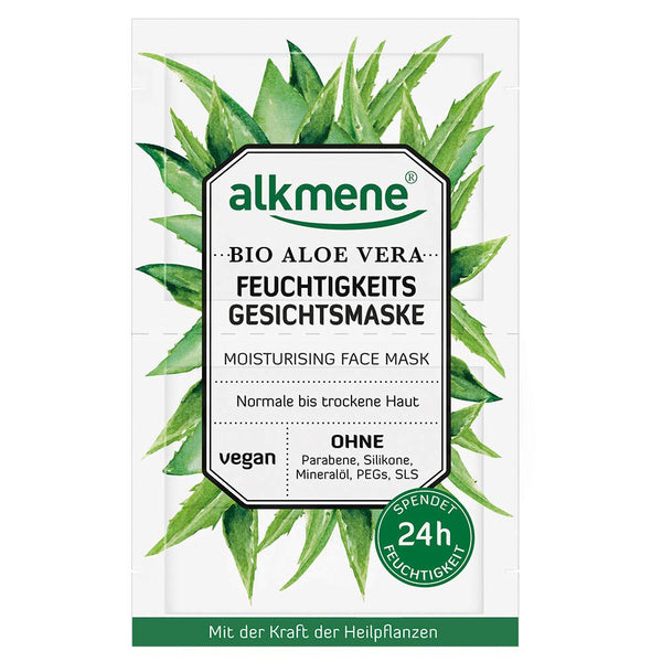 alkmene moisturizing face mask organic aloe vera 2 x 6ml