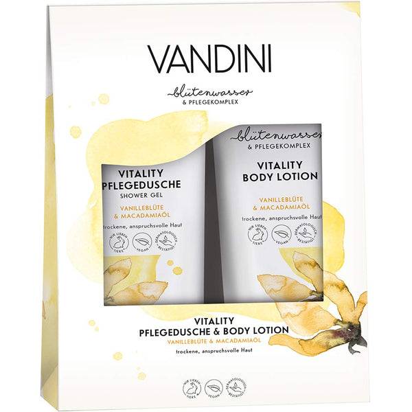 VANDINI VITALITY Geschenkset Vanilleblüte & Macadamiaöl 2 x 200 ml