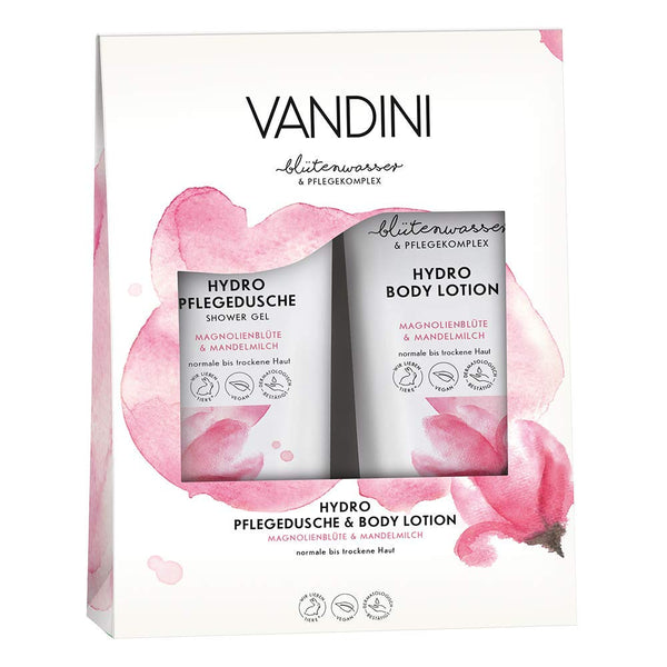 VANDINI HYDRO Geschenkset Magnolienblüte & Mandelmilch 2 x 200 ml