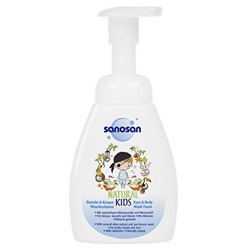 Sanosan NATURAL KIDS face & body wash foam for boys 250ml