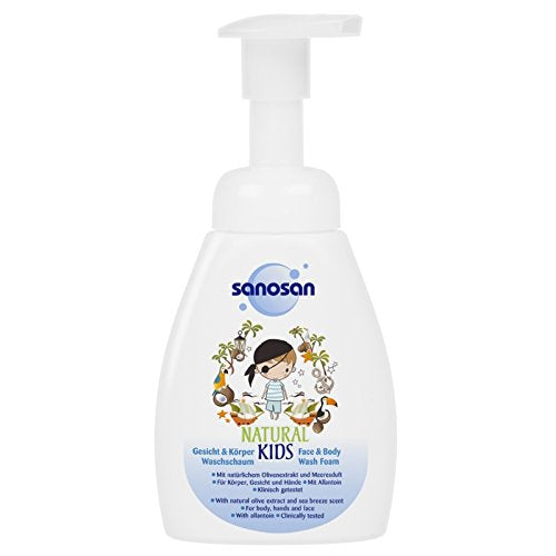 Sanosan NATURAL KIDS Gesicht & Körper Waschschaum für Jungs 250ml