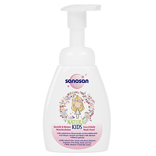 Sanosan NATURAL KIDS face & body wash foam for girls 250ml