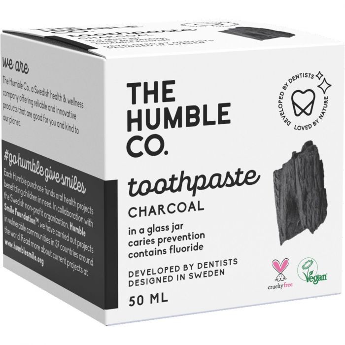 Humble Zahnpasta im Glas Aktivkohle mit Fluorid 50 ml