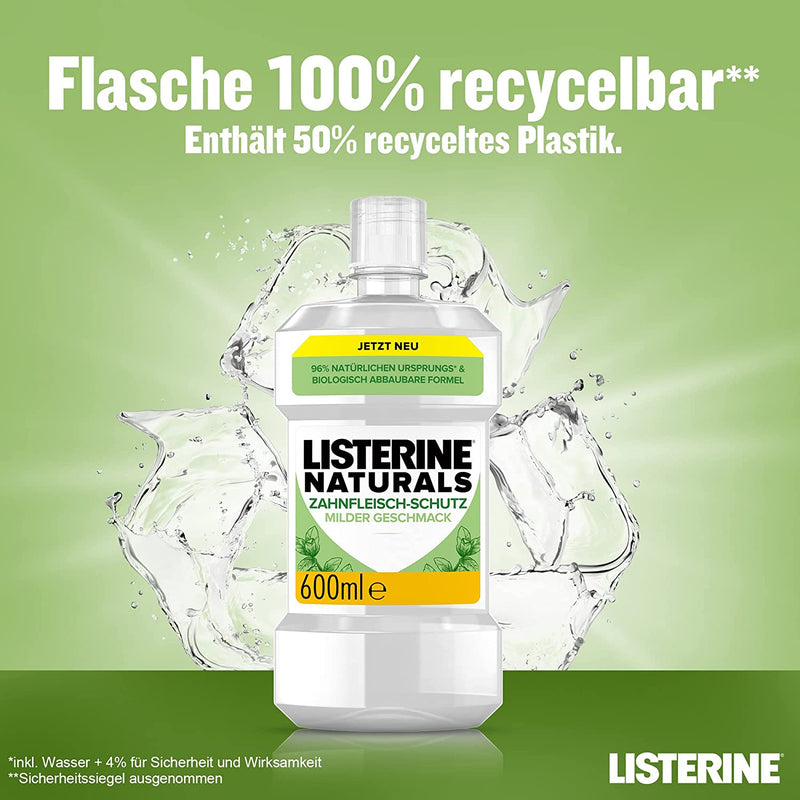 Listerine Naturals Zahnfleischschutz Mundspülung 600ml
