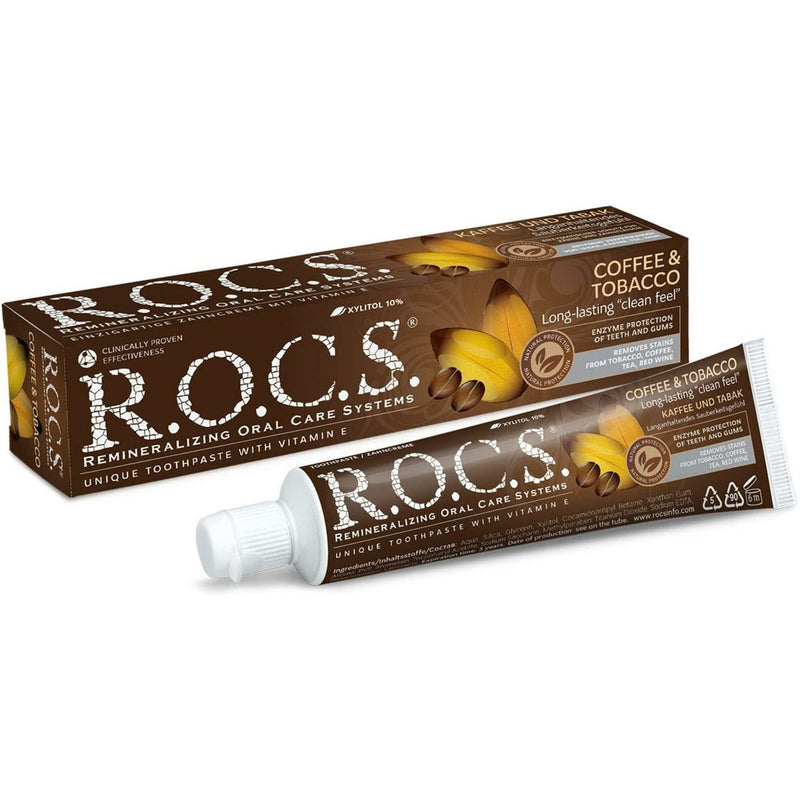 ROCS Coffee and Tobacco Whitening Toothpaste 74g