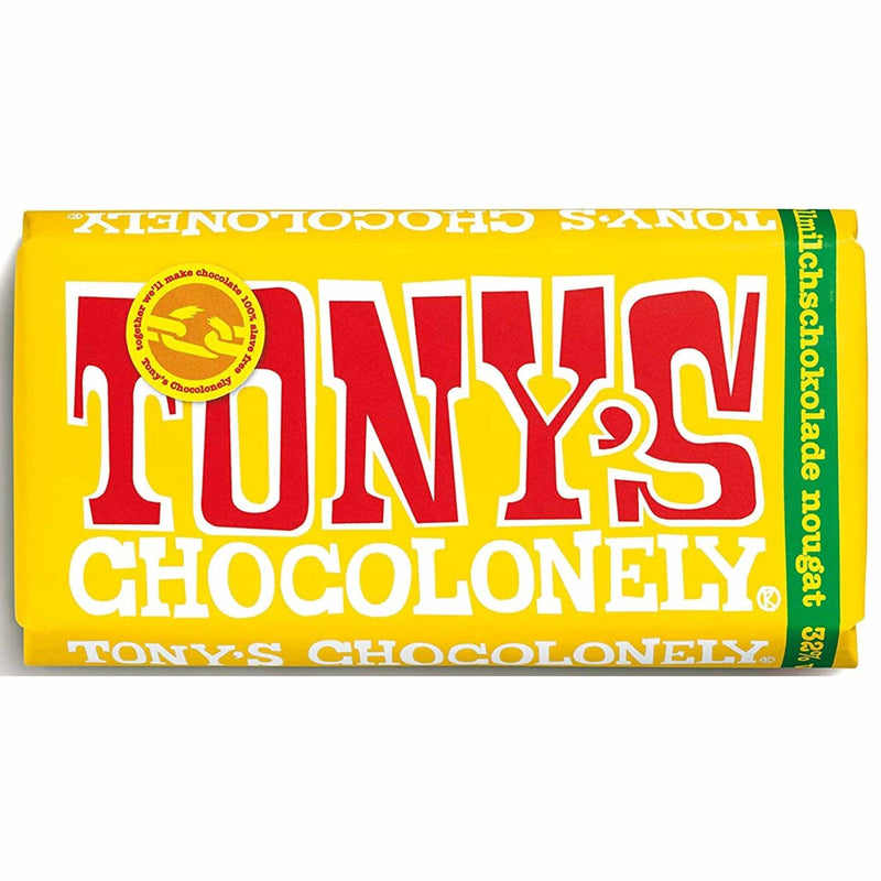 Tony´s Chocolonely - Vollmilchschokolade mit Honig und Mandel-Nougat, 180g