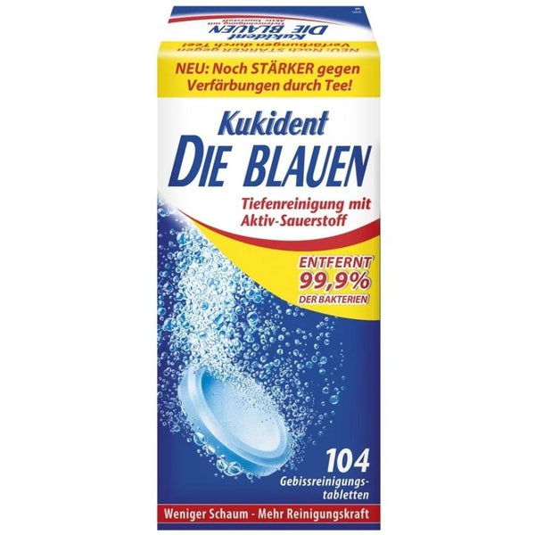Kukident The Blue Denture Cleaner Pack of 1 (1 x 104 tabs)