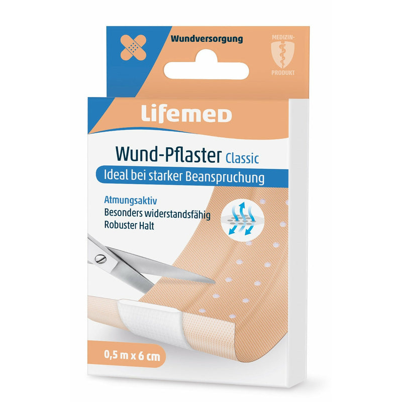 Lifemed Wund-Pflaster 0,5 m x 6 cm hautfarben Classic 1 Stück Packung