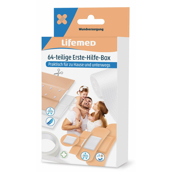 Lifemed first aid box 64 pieces