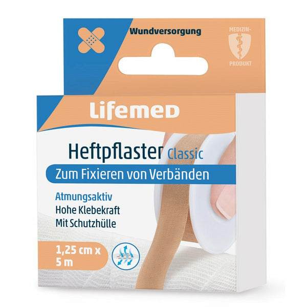 Lifemed Heftpflaster 5 m x 1,25 cm hautfarben Classic