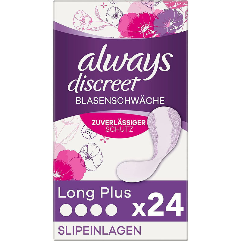 Always Discreet Incontinence Pads Plus Long, 10 Pads