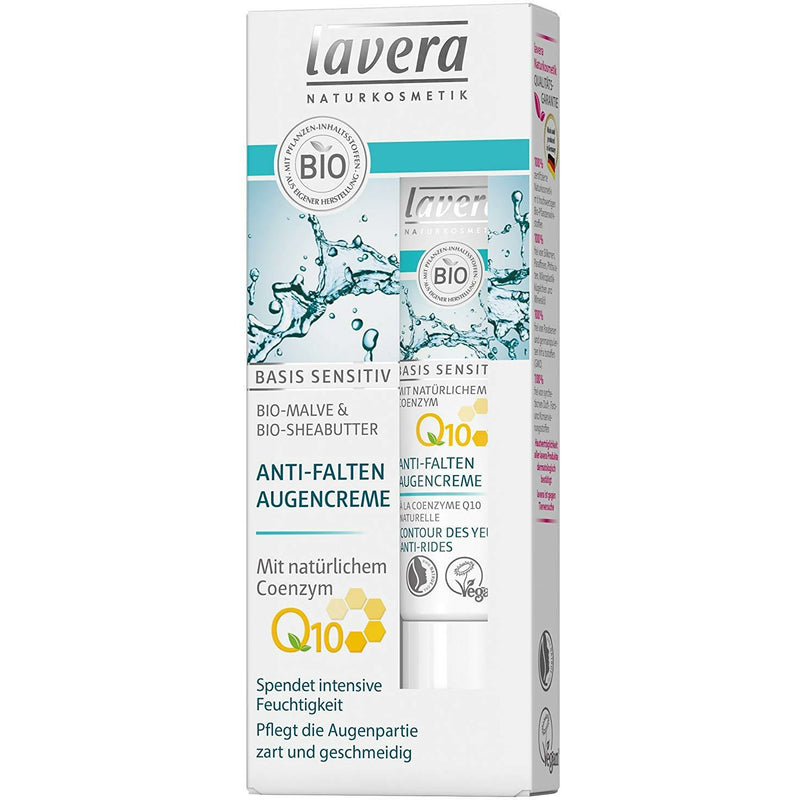 Lavera Augencreme Basis sensitiv Anti-Falten mit Coenzym Q10 15ml
