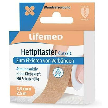 Lifemed Heftpflaster 2,5 m x 2,5 cm hautfarben Classic