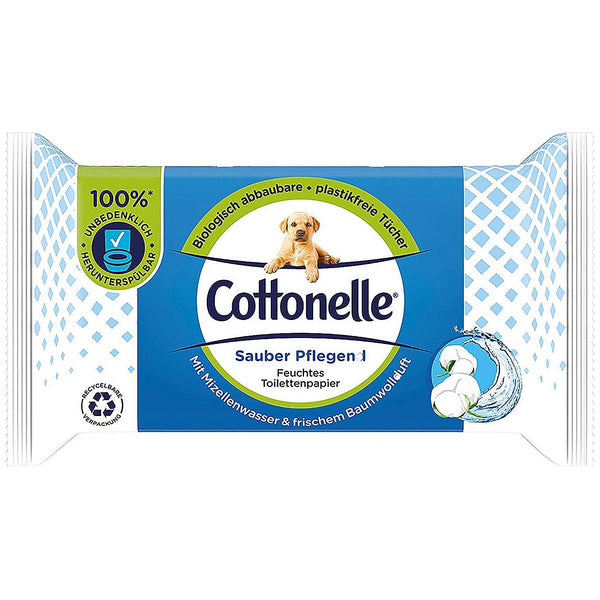 Cottonelle feuchtes Toilettenpapier sauber pflegend 42er