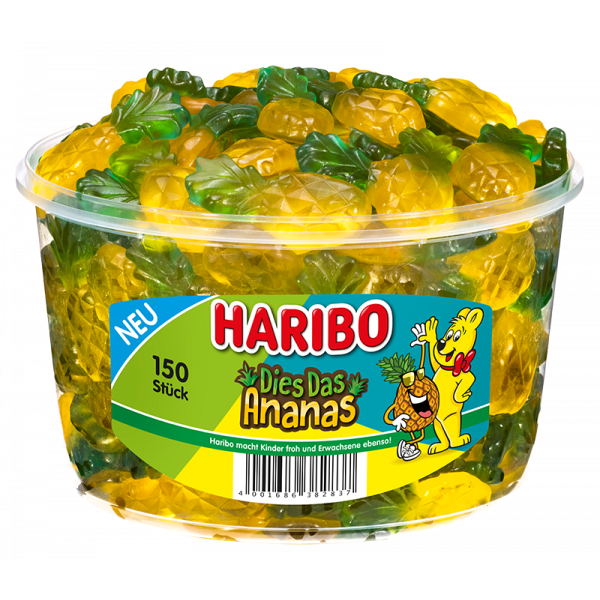 Haribo Dies Das Ananas 150 St,  1200 g Dose