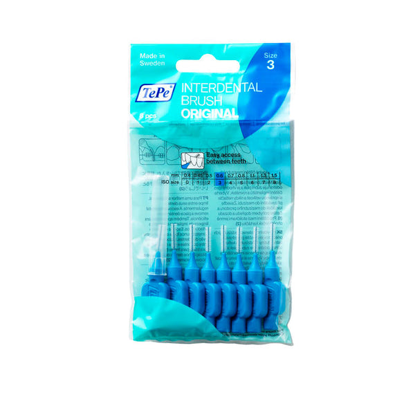 TePe interdental brushes blue 0.6 mm bag of 8
