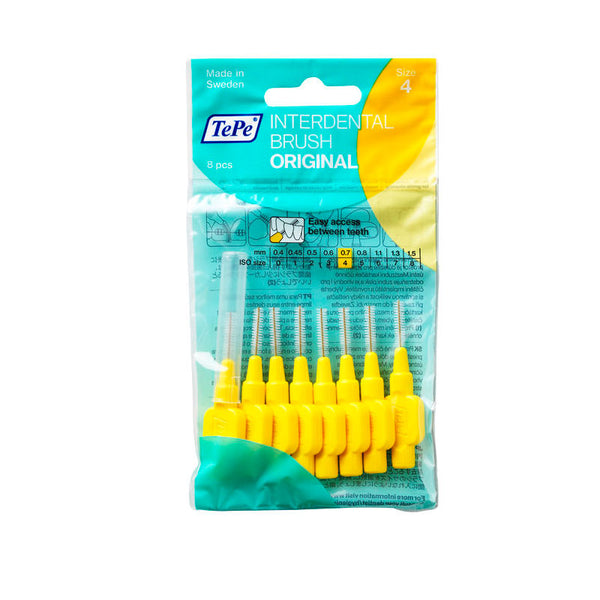 TePe interdental brushes yellow 0.7mm bag of 8