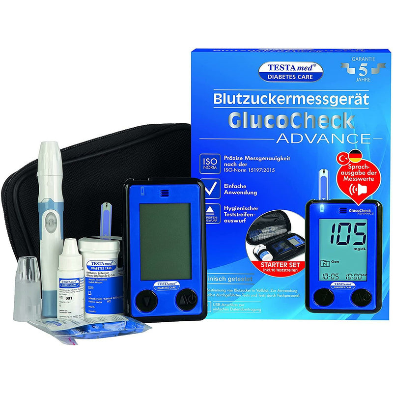 TESTAmed Diabetes care GlucoCheck Advance Blutzuckermessgerät 1 Stk.