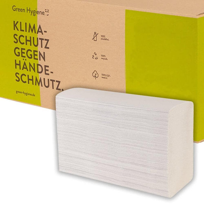 Huchtemeier Green Hygiene folded hand towels N-Fold Ingeborg, 2-ply 3000 sheets (15x 200 sheets)