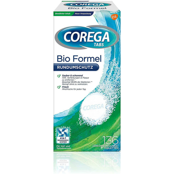 Corega Tabs mit Bioformel 136er Packung