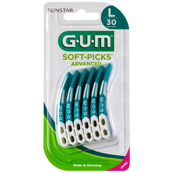 GUM® SOFT-PICKS® ADVANCED 30 Stück mit Reise-Etui large