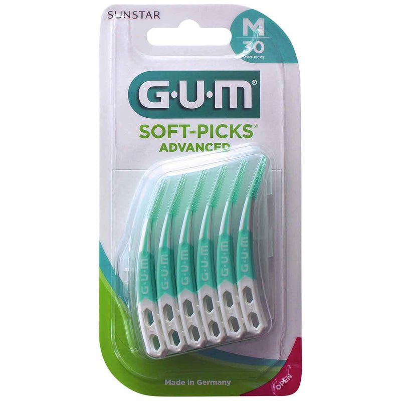 GUM® SOFT-PICKS® ADVANCED regular 30 Stück mit Reise-Etui