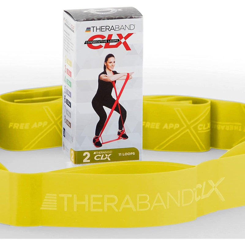 TheraBand CLX Band 2 m, leicht/gelb