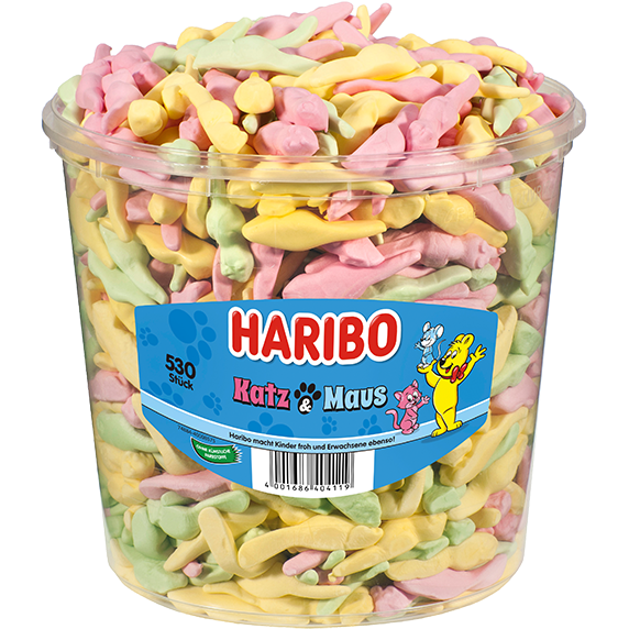 Haribo Katz und Maus 1060 g Dose