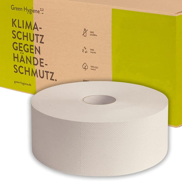 Huchtemeier Green Hygiene Jumbo-Toilettenpapier Jupp 6 Rollen, 2-lagig (6x 1727 Blatt)