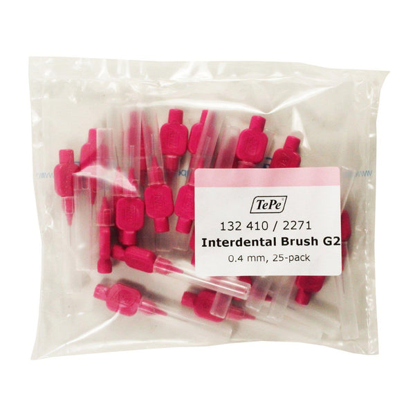 cepillos interdentales tepe rosa 0,40 mm bolsa de 25