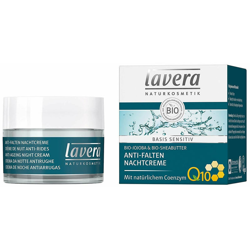 Lavera Nachtcreme Basis sensitiv Anti-Falten mit Coenzym Q10 50ml